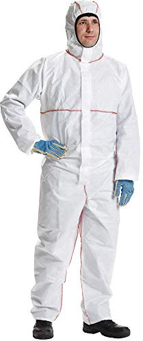 DuPont ProShield 20 SFR | Schutzanzug mit Kapuze, Kategorie III, Typ 5, 6 und EN 14116 Index 1| Weiß | Größe M