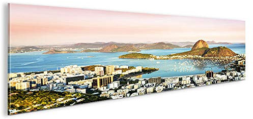 islandburner Bild Bilder auf Leinwand Rio de Janeiro Zuckerhut Panorama XXL Poster Leinwandbild Wandbild Dekoartikel Wohnzimmer Marke