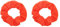 Set mit 2 soliden Haargummis (Neonorange)