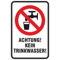 Schild Achtung kein Trinkwasser 200 x 300 mm aus Aluminium-Verbundmaterial 3mm stark