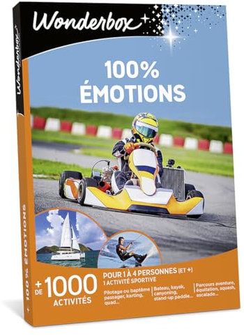 Wonderbox 100% Émotions - Coffret Cadeau Idée Cadeau Aventure