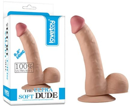 Lovetoy The Ultra Soft Dude Realistische Dildo, Nude, 8.8 (Ø 3.6x22.5 cm)