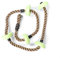 Kids Climbing Rope With Platform Foot Holder Swing Disc Seat Hanging strap Rope Playground Equipment Toys(Green)