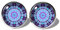 Mandala Blau Ohrstecker ABOUKI Damen Mädchen Kinder Edelstahl Ohrschmuck Motiv Paisleymuster Boho Hippie Ethno handgefertigte Ohrringe silber-farben