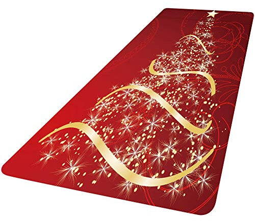 3D rutschfeste Boden Weihnachtsdruck Teppich Wohnzimmer Boden Küche Badezimmer Teppich (A7, 60 * 180cm)