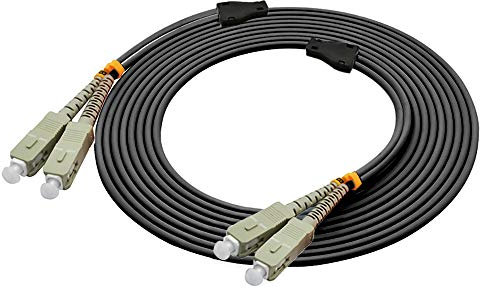 Jeirdus Câble de fibre optique multimode SC-SC vers SC - 20 m - Câble blindé - Duplex 62,5/125 OM1
