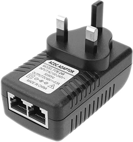Multibao POE Power Supply Adapter 48v 0.5A PoE Injector adapter UK Wall Plug Power over Ethernet