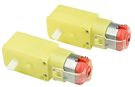 CHANCS DC Getriebemotor 1:200 Einzelwelle für Arduino Roboter Fernbedienung Auto Motor mit Rad DIY Smart Car Chassis Motor 2PCS