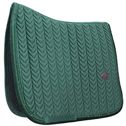 Kentucky Horsewear - Samt Schabracke - Satteldecke - Hautfreundlich - Dressur - Tannengrün