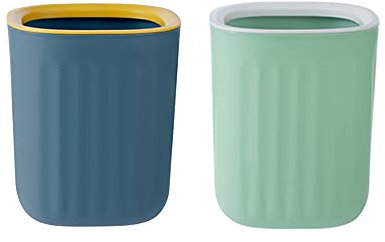 Kytpyi kleiner mülleimer, 2 stück 15x12.5cm mini abfalleimer tisch mini mülleimer bad kosmetikeimer tisch mülleimer desktop mülleimer für zuhause wohnzimmer küche schlafzimmer badezimmer