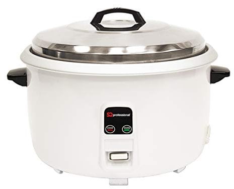 SQ Professional Blitz Electric Rice Cooker with Automatic Cooking Non-Stick Removable Inner Pot | Measuring Cup & Spatula |Glass Lid & Steam vent | Keep-Warm Function |White (3.60L)