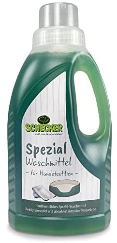 Schecker Spezial Waschmittel 1,5 l - für Hundetextilien - Dieses Spezial-Waschmittel reinigt alle Hunde-Textilien bei 30-60°C porentief