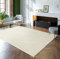 the carpet Lima nachhaltiger und umweltbewusster Designer Teppich, weich & pflegeleicht, 3D-Effekt, waschbar, Flor aus 100% recyceltem Polyester, Raute, Creme, 160 x 230 cm