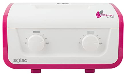 Solac - Depiladora Calentador de cera Epil Pro Wax | Depilacion profesional | Capacidad 200gr | Total body mujer y hombre | Doble cubeta y filtro para reutilizar cualquier cera