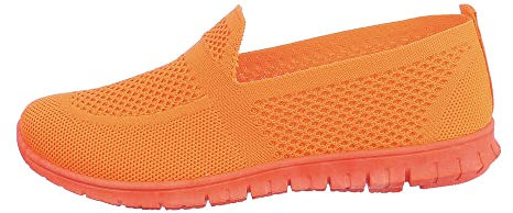 Ital Design Damenschuhe Freizeitschuhe Sneakers Low, TA-211-, Textil, Orange, Gr. 37