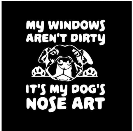 Autoaufkleber Hund Personalisiert 21Cm(8.6 Inches) My Windows Aren'T Dirty It'S My Dog'S Nose Art Autoaufkleber Hundeaufkleber Lustige Abziehbilder Wasserdichter Sonnenschutz-Vinyl-Aufkleber(def1m804)