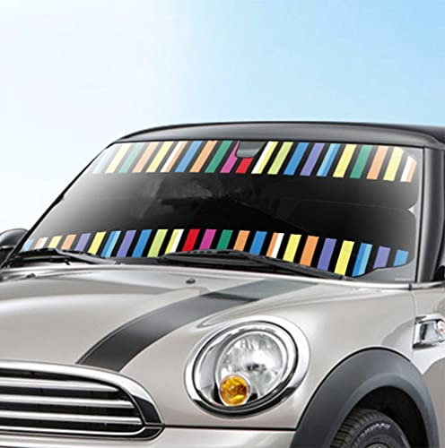 PREGRX Parasol Coche Paraguas Plegable Parasol Delantero Parabrisas Trasero Visera para Mini para Cooper F56 R50 R55 R56 R60 R61 F54 F55 F60 para Countryman Protector de Parabrisas