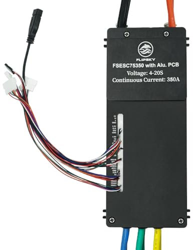 FLIPSKY FSESC 75350 84V Hochstrom 350A ESC Basis auf Vesc mit Aluminiumgehäuse Wasserkühlung Gehäuse für E-Folie Kampfroboter Surfbrett AGV Roboter