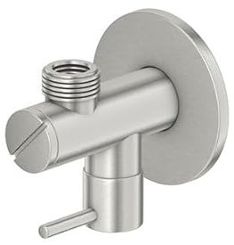Steinberg Serie 100 Eckventil, G1/2, mit 3/8-Anschluss für Flexschlauch, 1001640, Farbe: Brushed Nickel