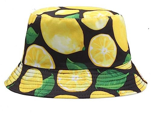 Unisex Eimer Hüte, Obstdruck Beach Sonnenhut Für Sommerreisen, Uv -Sonnenschutz Fischerhut Für Frauen Männer Männer