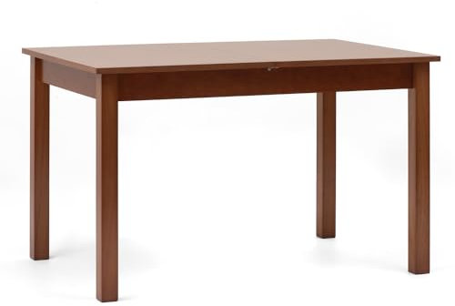 BOX FURNITURE Mesa de Comedor Extensible Madera Acabado Color Cerezo 120 a 150x80x75 cm