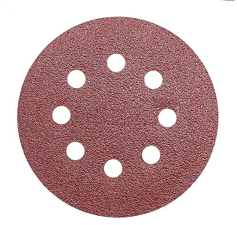 Secwell 20 Stück Schleifpapi 180mm Klett Schleifscheiben 8 Loch Schleifpapier Körnung 80