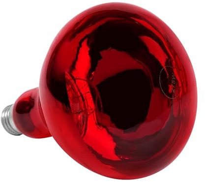 YUNCHI Infrarotlampe E26 E27 Rotlichtlampe Wärmelampe Birne 275 Watt 230V Wärmende Rotlicht Lampe für Haushalt Tiere Katzen Hühner Kaninchen Langlebig 10000 Stunden, 1 Stück (Rote Glühbirne)