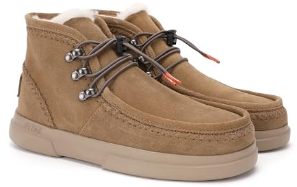 WALK IN PITAS | ONTARIO | Freizeitstiefel für Damen | Stadtstiefel | Winter-Bootsschuhe | Freizeitschuhe | Freizeit-Sneakers | Schuhe ohne Schnürsenkel | Walkinpitas-Schuhe | Camel | 38