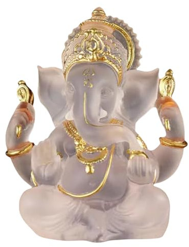 PIGPIGFLY Ganesha Buddha Statue,Deko Statue,Deko Wohnzimmer,Indische Ganesha, Home Store Dekoration,Handwerk,Geschenke(14cm/Sandstein)