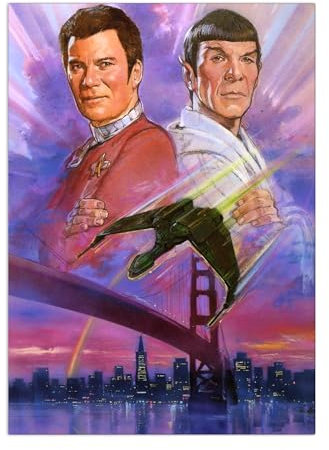 Displate Offiziell Star Trek MetallPoster Magnetische Befestigung Inklusive Lizenziert Bilder Hochwertiges Poster Movie Posters The Voyage Home 45 cm x 32 cm