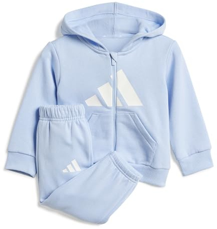 adidas Unisex Baby ESSENTIALS TRACKSUIT, glow blue/white, 6-9 Months