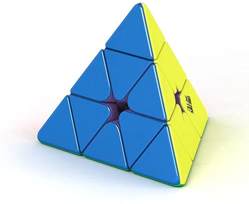 Moyu Weilong Pyraminx Mit 48 Magneten, Maglev Geschwindigkeits-Pyraminx Mit Sichtbarem Magnetismus-Einstellsystem, Elastizität Einstellbarer Dreieckiger Speed Cube, Stickerless