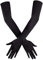 IheDovb 1 Paar Satin Lange Handschuhe Damen 1920er Handschuhe für Classic Opern Party HalloweenKarneval Kostüm (Schwarze)
