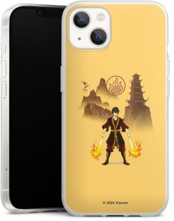 Silikon Hülle kompatibel mit Apple iPhone 13 Case transparent Handyhülle Avatar - Der Herr der Elemente Zuko Offizielles Lizenzprodukt