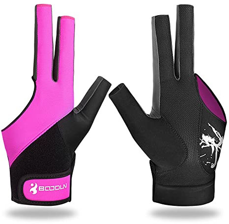 YFY Billard-Pool-Handschuhe für linke Hand, 3-Finger, Spleißprozess, Snooker-Queue-Sporthandschuh, beliebte Größen für Damen und Herren