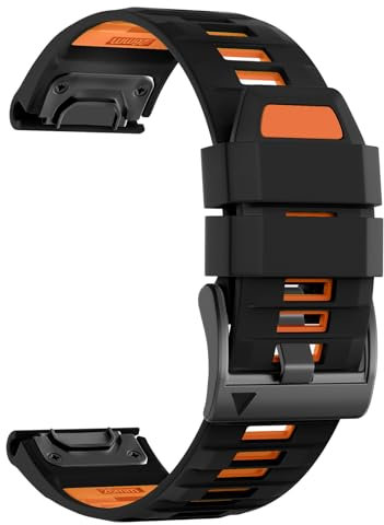 U-LIMVE Armband für Garmin Fenix 8 51mm/Fenix 7X/Fenix 7X Pro/Fenix 6X/Fenix 6X Pro/Fenix 5X/Fenix 3, Silikon QuickFit 26mm Armband