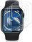 Vauki 4 Pack Protector Pantalla para Apple Watch Series 9/8/7 45mm Cristal Templado,Resistente a los Arañazos,Película de TPU Suave Film HD Transparente Sin Burbujas Vidrio Templado