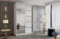 Easy4You 100 cm Modern Sliding 2 Doors White Wardrobe VG Wardrobe with Mirorr for Bedroom Furniture Set with Clothes Rail Storage