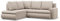 Mebligo - Ecksofa mit Schlaffunktion und 2 Bettkasten Beige 230x89x200 (BxHxT) FORESTA - Links Eckcouch, Sofas & Couches, Couch L Form, Cauchsofa, Sofa Wohnzimmer, Ecke Sofa