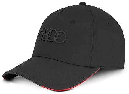 Audi 3132402630 Cap Basecap Baseballkappe Ringe Logo Baseballcap Mütze, schwarz
