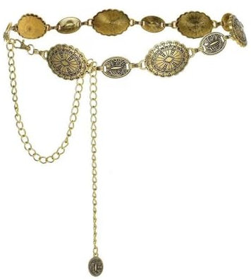 Ceeyoll Gold Kettengürtel Einfacher Gürtel Im Kettenstil Silberner Kettengürtel Für Damen Gürtel Silberkette Taillenanhänger Aus Silberner Kette Geeignet Für Kleider Jeans (Gold)