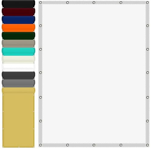 Bâche de rechange pour tonnelle de jardin, imperméable, anti-UV, résistante aux intempéries, avec œillets pour piscine, terrasse, serre, avec corde, blanc, 2 x 2 m