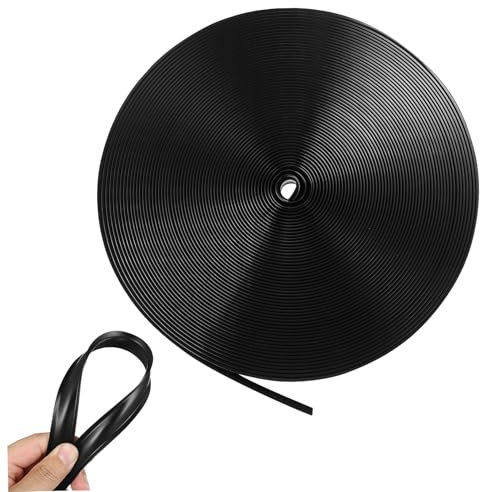 MUCKLILY Moulures Extérieures Autocollantes En Pvc Noir Pour Camping-car, Rouleau 15 M, Cache-vis Étanche, Protection Solide Intempéries Pour Caravane Et Vr