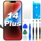 DIGI4U für iPhone 14 Plus LCD Display Bildschirm Ersatz, 6,7 Full HD 3D Touch Truetone Face ID für iPhone 14 Plus Display Digitizer Reparaturkits(Modelle: A2632, A2885, A2886, A2887, A2896)