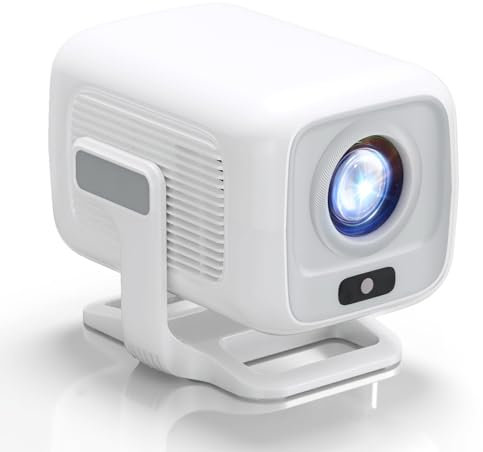 Vidéoprojecteur [App intégrée] Mini Projecteur Auto-Focus 4K UHD WiFi 6 BT5.2 Home Cinéma Portable Keystone Compatible avec iOS/Android/TV Stick/PS5/Xbox Latence Basse Rotatif à 180°