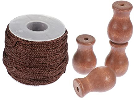 Gatuida Braided Lift Shade Cord Brown Pendant Meters Home Decor Window Blinds Accessories for Venetian Blinds