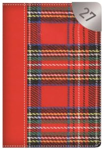Taschenkalender 2026, A7, Wochenansicht, rotes Schottenkaro, Mini-Größe, Planer, Arbeit, Studium, Reisetagebuch, leicht, kompakt, tragbar, Organizer, Notizbuch