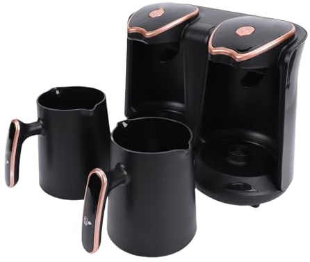 Haofy Machine à Expresso électrique Portable, Pression 19, Broyeur intégré, Contrôle de Température Réglable, pour Usage Domestique et Bureau – Design Compact avec 2 Tasses, Acier Inoxydable