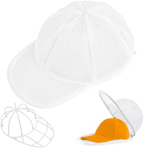 Baseball Cap Washing Cage, Hat Washer Cage, Collapsible Hat Cleaner Washing Cage, cCap Cleaner for Washing Machine & Dishwasher, Ball Cap Holder Protector Shaper for Laundry, with Rack Frame