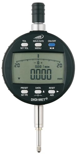 Helios Preisser 1734502 Digital-Messuhr Digi-Met IP42 mit Skalenanzeige, 12,5/0,01 mm